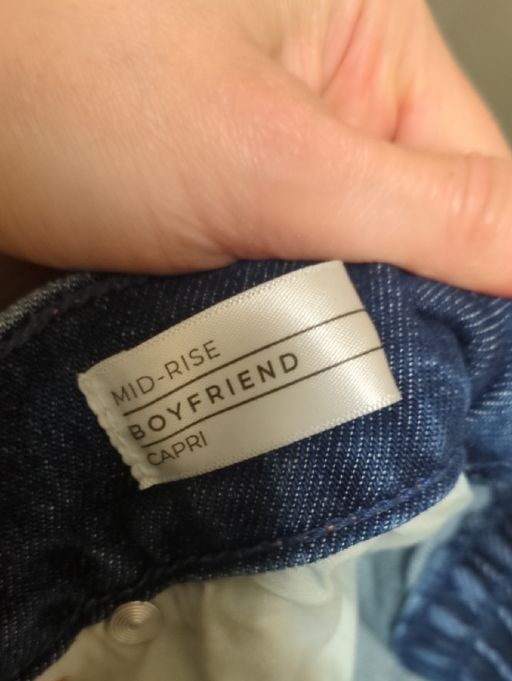 Lane Bryant Dark Wash Mid-rise Boyfriend Capri Jeans - Picture 5 of 7